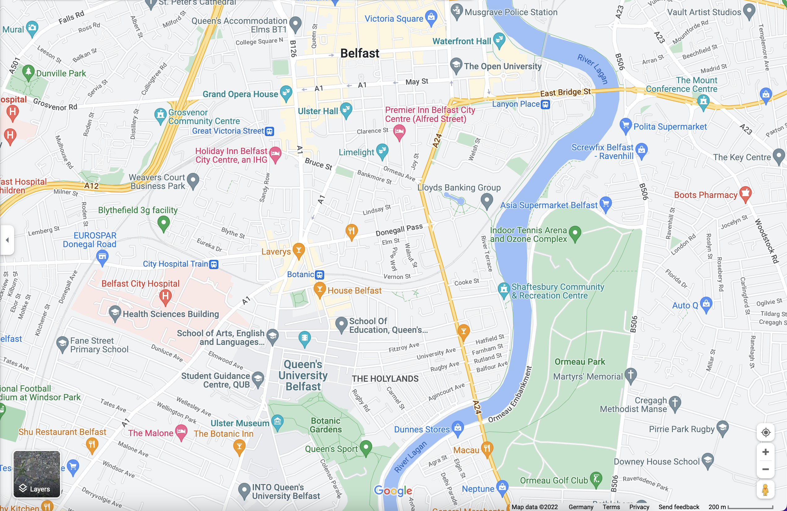 Belfast Google maps